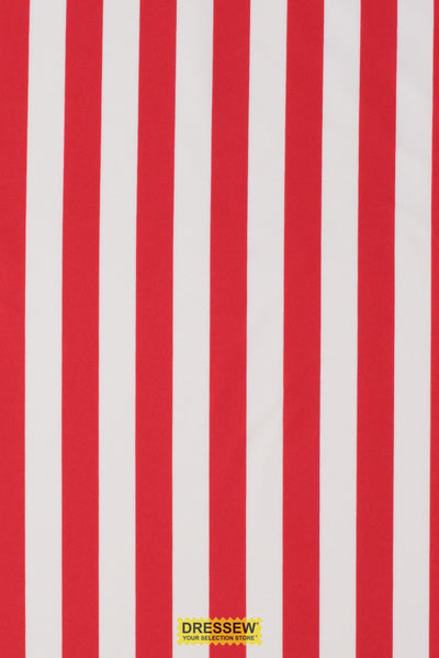 Stripes Lycra Red / White