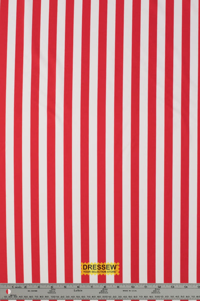 Stripes Lycra Red / White