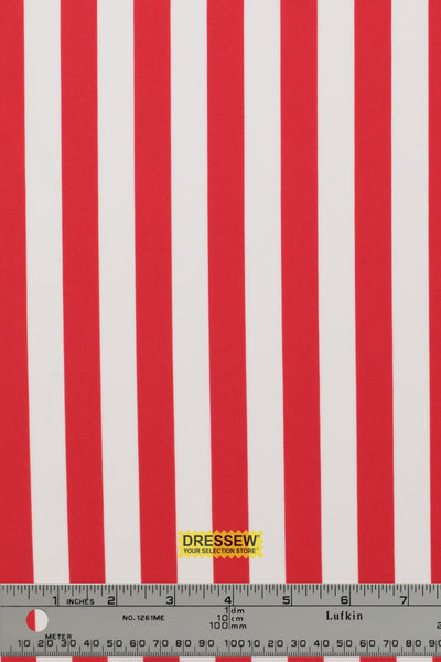 Stripes Lycra Red / White