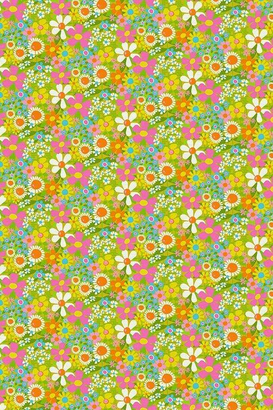 Sunshine Inn by Lysa Flower Vintage Floral Green / Multi