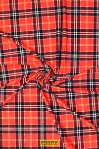 Tartan Lycra Red