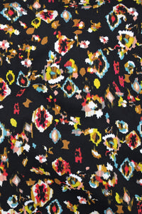 Van Gogh Pixel Floral Black / Multi