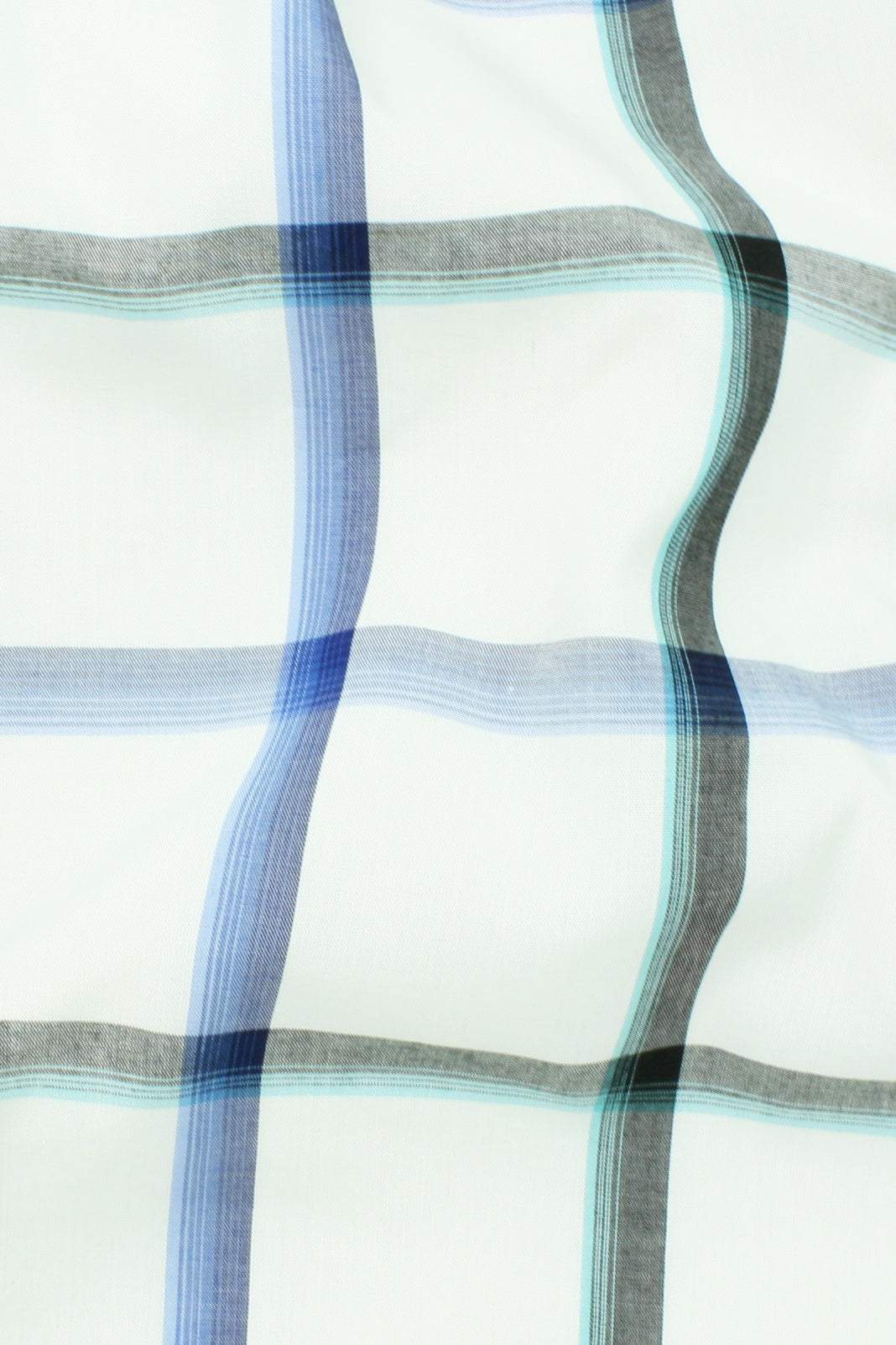 Viscose Check White / Blue