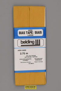 Wide Bias Tape Gold