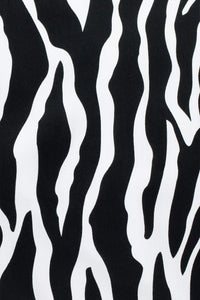 Zebra Print Slub Black / White