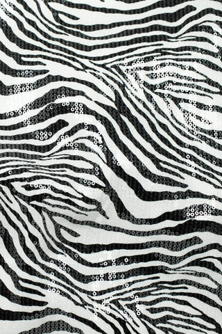 Zebra Sequin White / Black